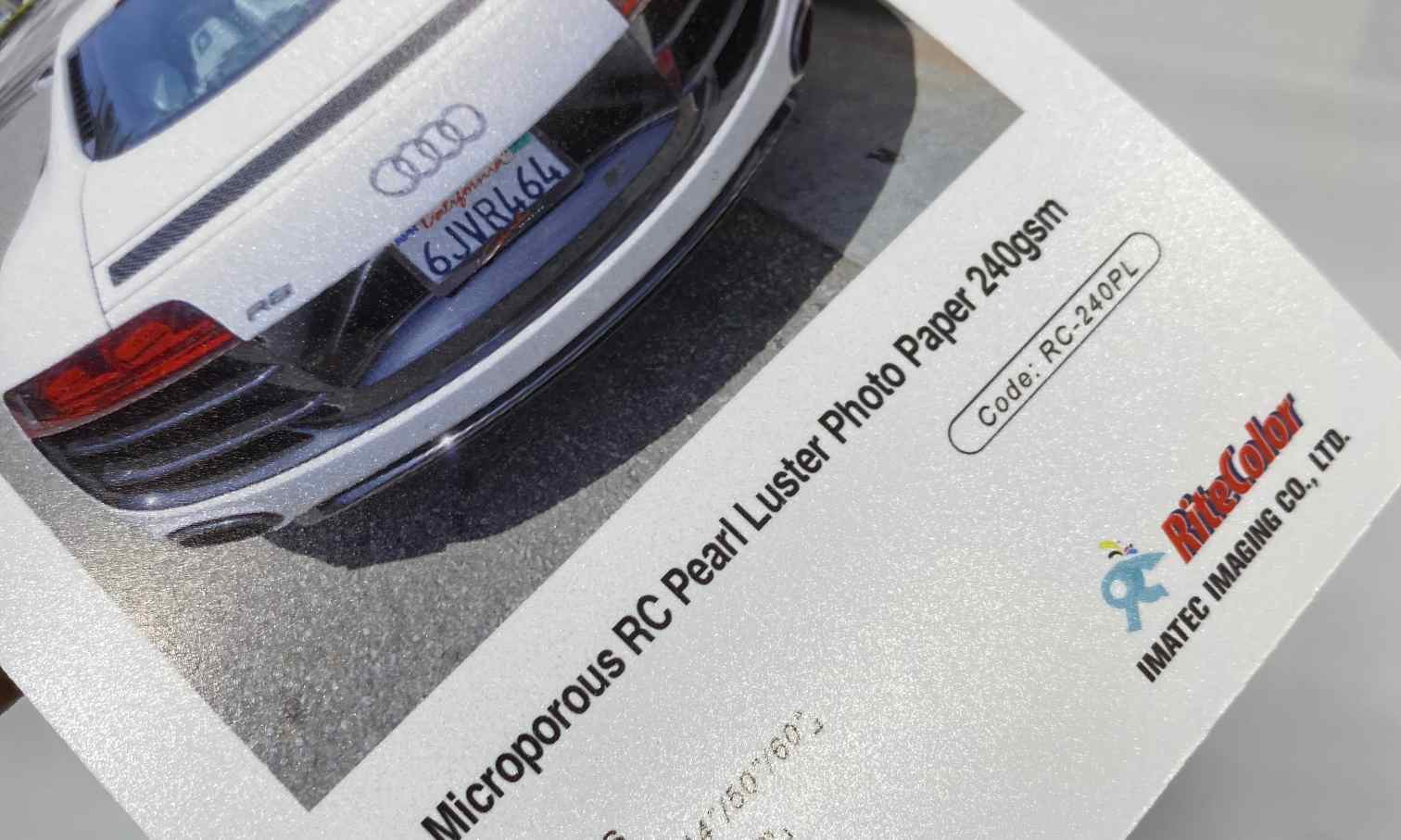 RC pearl luster photo paper